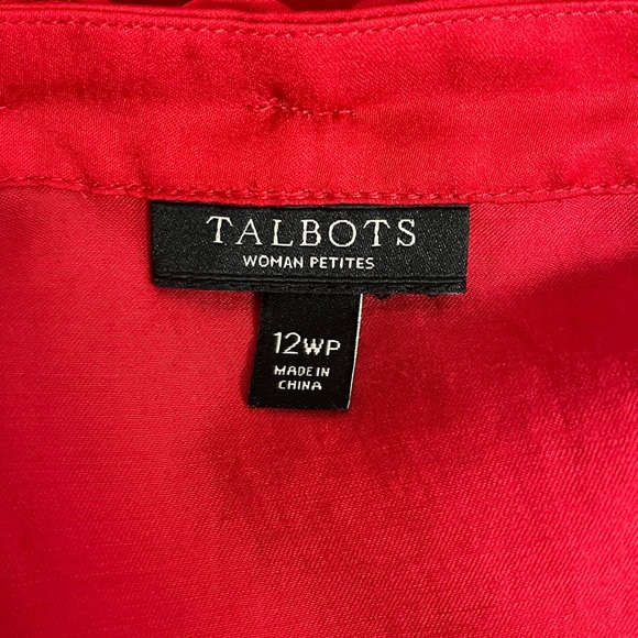 Talbots Red Twisted Tank Top Blouse Career Shirt Size 12 Womens Petite Plus - Picture 5 of 5